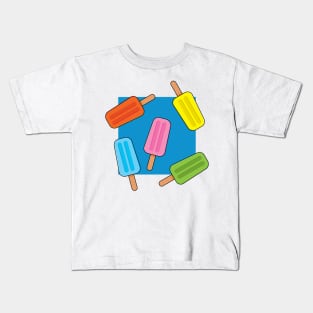 Assorted Colorful Popsicles Pattern Kids T-Shirt